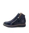 Django & Juliette Women's Ohmy Leather Ankle Boots In Navy/navy Sole In Multi