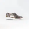 Django & Juliette Women's Onstage Leather Shoes In Pink Multi White Sole Python In Multi