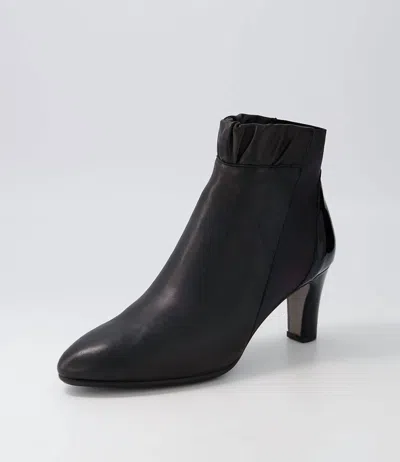 Django & Juliette Women's Taysie Patent Leather Boots In Black