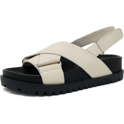 Django & Juliette Women's Ubari Leather Sandals In Milk/black In Multi