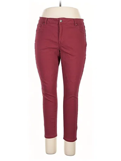 Pre-owned D.jeans Jeggings In Burgundy