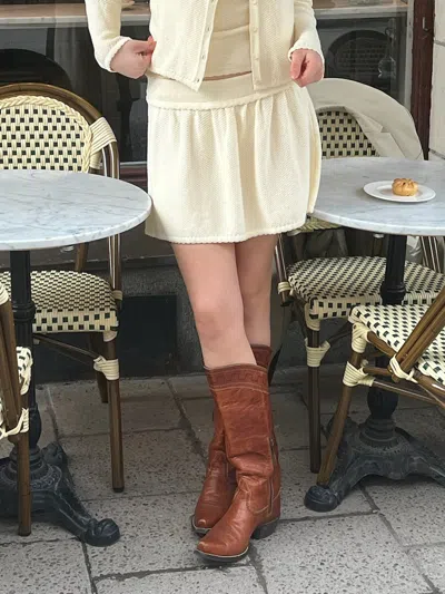 Djerf Avenue Amorini Skirt Cream In White