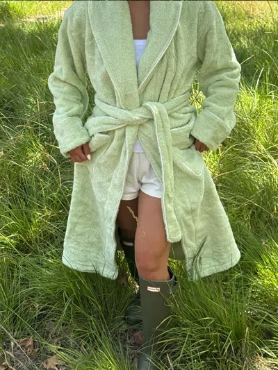 Djerf Avenue Bath Robe Green In Multi