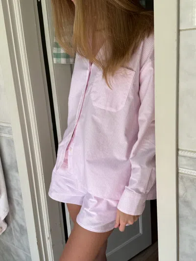 Djerf Avenue Breezy Shirt Pink Stripe