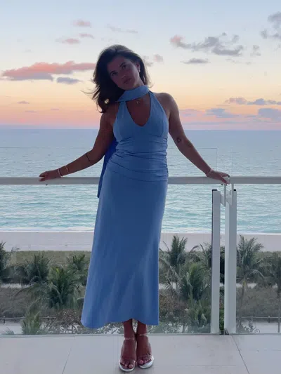 Djerf Avenue Celebration Dress Dove Blue