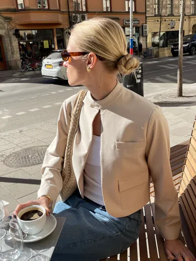 Djerf Avenue Day-to-day Jacket Cream In Brown