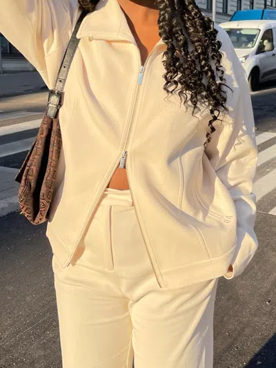 Djerf Avenue First Choice Jacket Cream In White