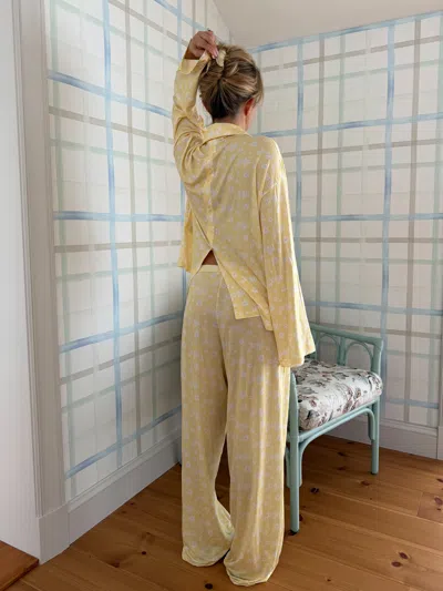 Djerf Avenue Go Slow Pants Lemon Cake In Brown