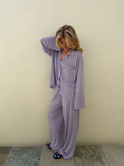Djerf Avenue Go Slow Pants In Lilac