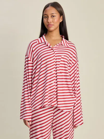 Djerf Avenue Go Slow Shirt In Red