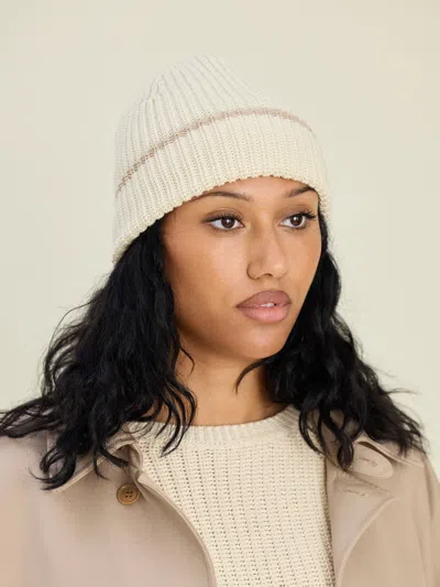 Djerf Avenue Knitted Beanie In White