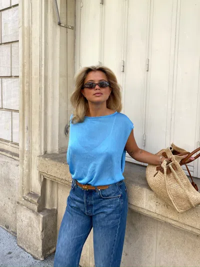 Djerf Avenue Lazuli Top Blue