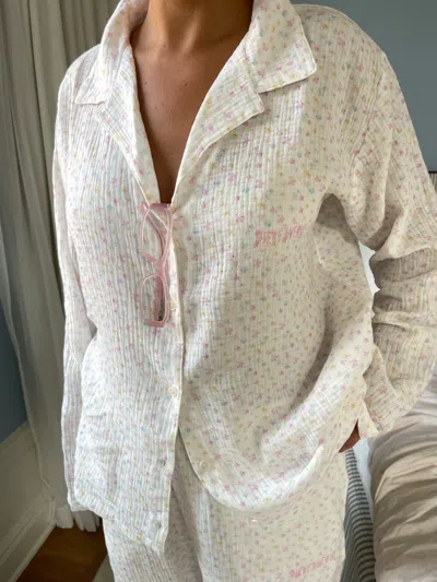 Djerf Avenue Muslin Shirt Summer Field In Neutral
