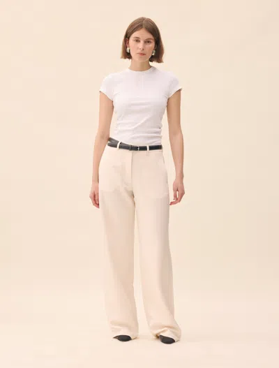 Djerf Avenue Occasion Pants Tall White In Neutral