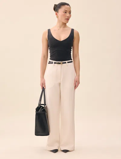 Djerf Avenue Occasion Pants White In Pink