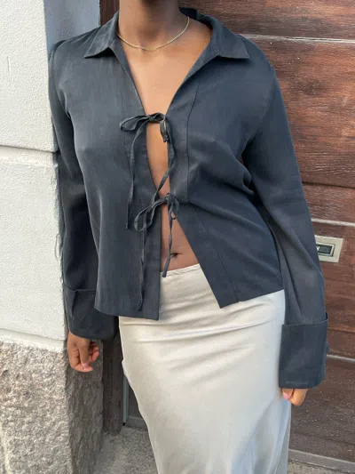 Djerf Avenue Occasion Top Ash In Gray