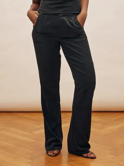 Djerf Avenue On The Go Pants Ash - Tall In Black