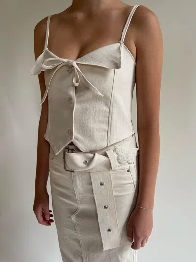 Djerf Avenue Remake Denim Butterfly Belt