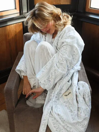 Djerf Avenue Robe Lilac Dreams In White