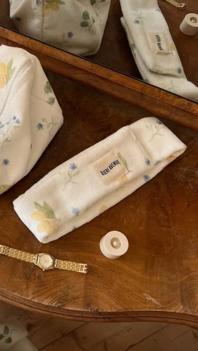 Djerf Avenue Terry Headband In Marula Bloom