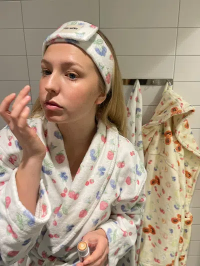 Djerf Avenue Terry Headband In White