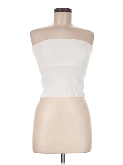 Pre-owned Djerf Avenue Tube Top Ivory Strapless Neckline Tops