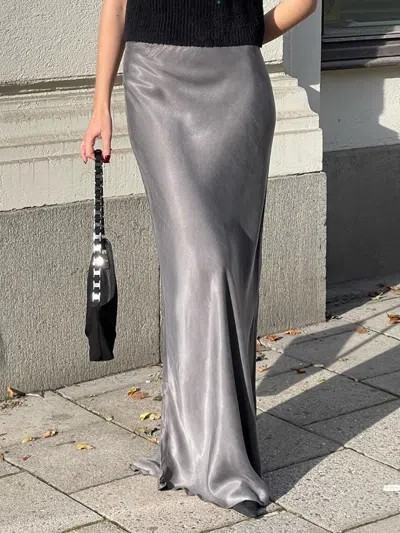 Djerf Avenue Vision Skirt Storm In Gray