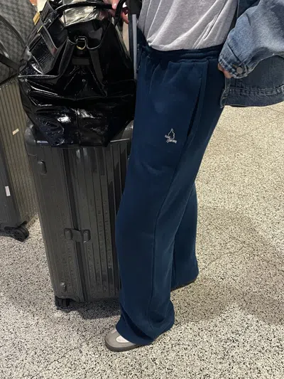 Djerf Avenue Wide Leg Sweatpants Retro Blue