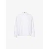 Djerf Avenue Womens  Breezy Relaxed-fit Cotton-poplin Shirt In White