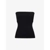 Djerf Avenue Womens  Daily Tube Strapless Cotton-jersey Top In Black