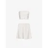 Djerf Avenue Womens  Dream Mini Woven Shorts And Top Set In White
