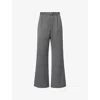 Djerf Avenue Womens  Favourite Wide-leg Stretch-woven Trousers In Gray