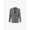 Djerf Avenue Womens  Forever Notch-lapels Stretch-woven Blazer In Gray
