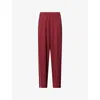 Djerf Avenue Womens  Go Slow Wide-leg Stretch-woven Pyjama Bottoms In Burgundy