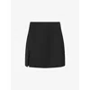 Djerf Avenue Womens  Must Have Split Stretch-woven Mini Skirt In Black
