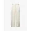 Djerf Avenue Womens  Satin Wide-leg Woven Trousers In Neutral