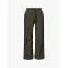 Djerf Avenue Womens  Sporty Wide-leg Woven Trousers In Green