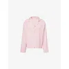 Djerf Avenue Womens Pink Embroidered-logo Go Slow Stretch-jersey Pyjama Shirt Xs In Pink
