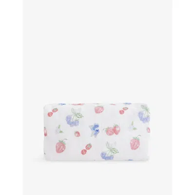 Djerf Avenue Womens  Terry Printed Cotton Beauty Bag