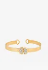 Djihan Ladybug Diamond Paved Bracelet In 18-karat Yellow Gold In Gold