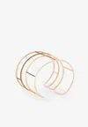 Djihan Petra Diamond Paved Cuff Bracelet In 18-karat Rose Gold In Rose Gold