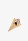 Djihan Petra Triangle Diamond Ring In 18-karat Rose Gold In Rose Gold