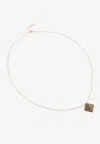 Djihan The Pyra Diamond Paved Chain Necklace In 18-karat Rose Gold In Rose Gold