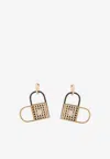 Djihan Unlock My Heart Diamond Earrings In 18-karat Rose Gold In Rose Gold