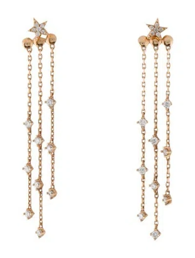 Pre-owned Djula 18k Diamond Stud Enhancer Drop Earrings In Multi