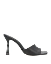 D★kate Woman Sandals Black Size 11 Leather