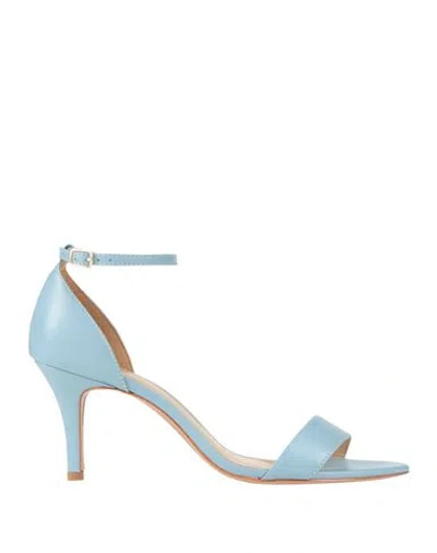 D★kate Woman Sandals Light Blue Size 11 Leather
