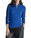 Dkny 1/4-zip Ribbed Sweater In Blue