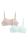Dkny 2-pack Micro Logo Band T-shirt Bra In Sphx/fresh