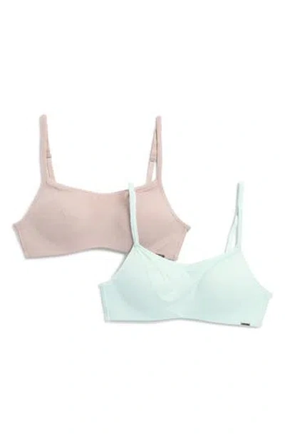 Dkny 2-pack Micro Logo Band T-shirt Bra In Sphx/fresh